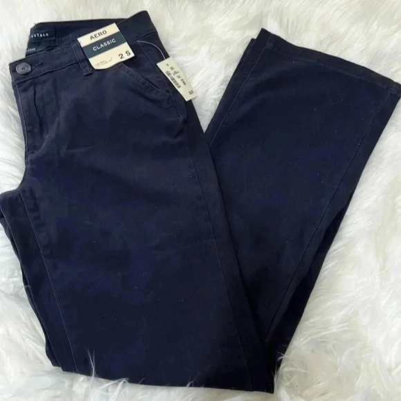Aeropostale Pants - Aeropostale navy flared pants low rise